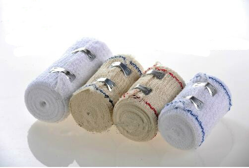 Spandex wrinkled off white and bleaching elastic bandage