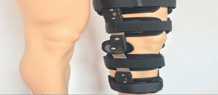 可调膝关节固定支具